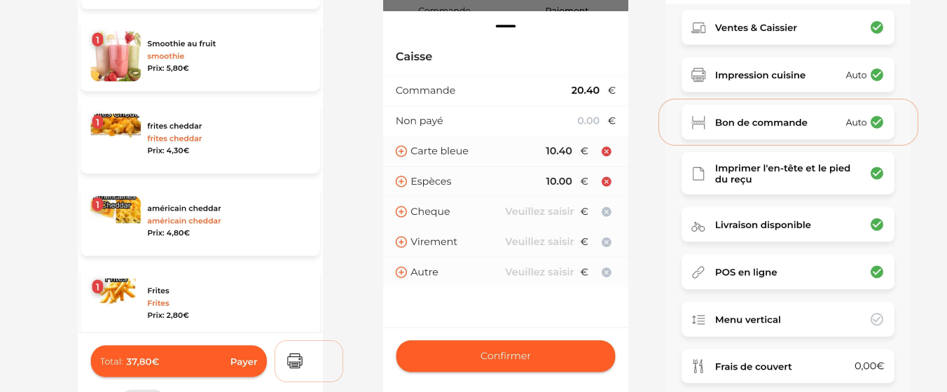 Comment prendre une commande ?