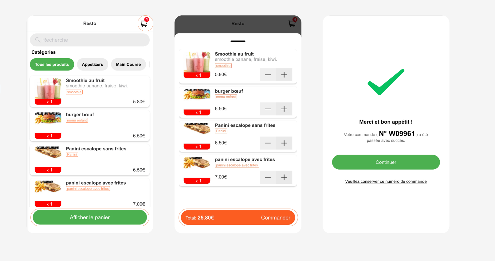 Comment prendre une commande ?