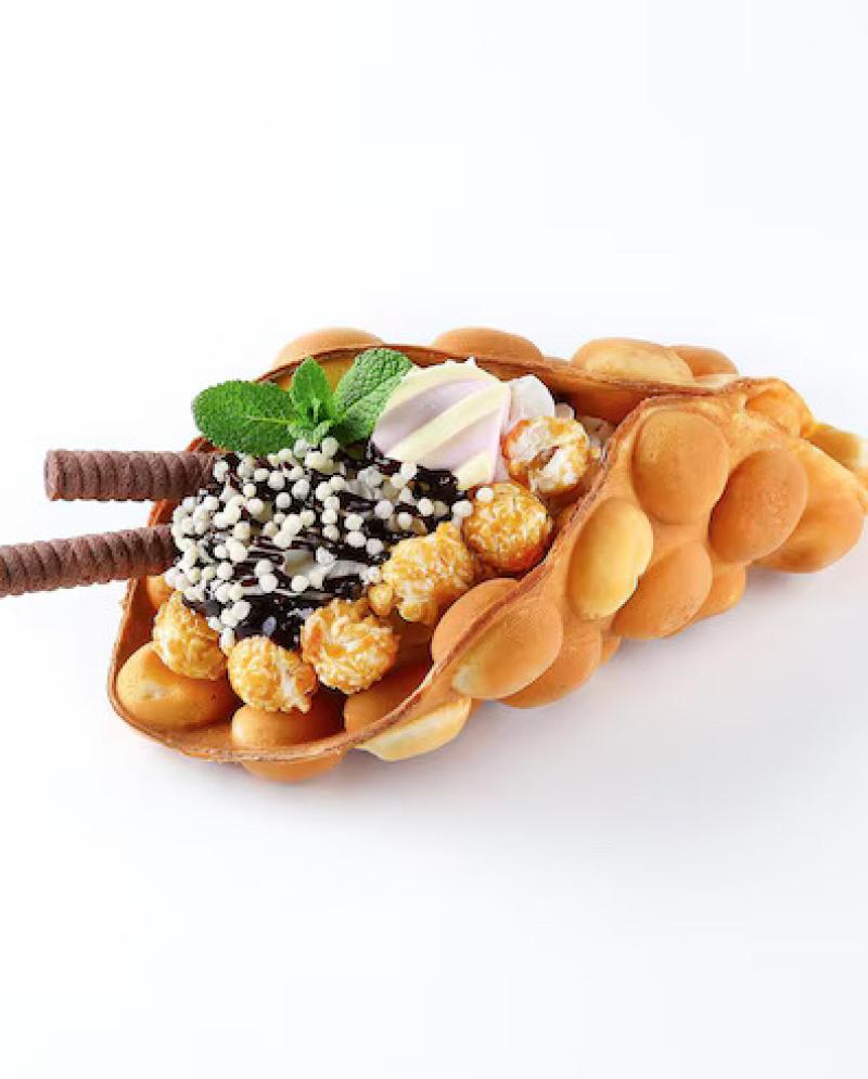 Bubble Waffle with ice cream